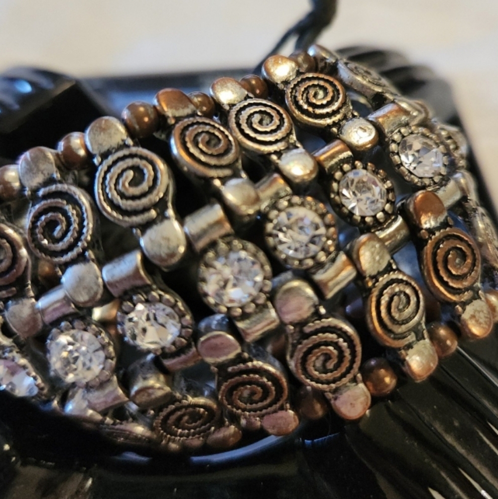 Metal & Rhinestone Bracelet